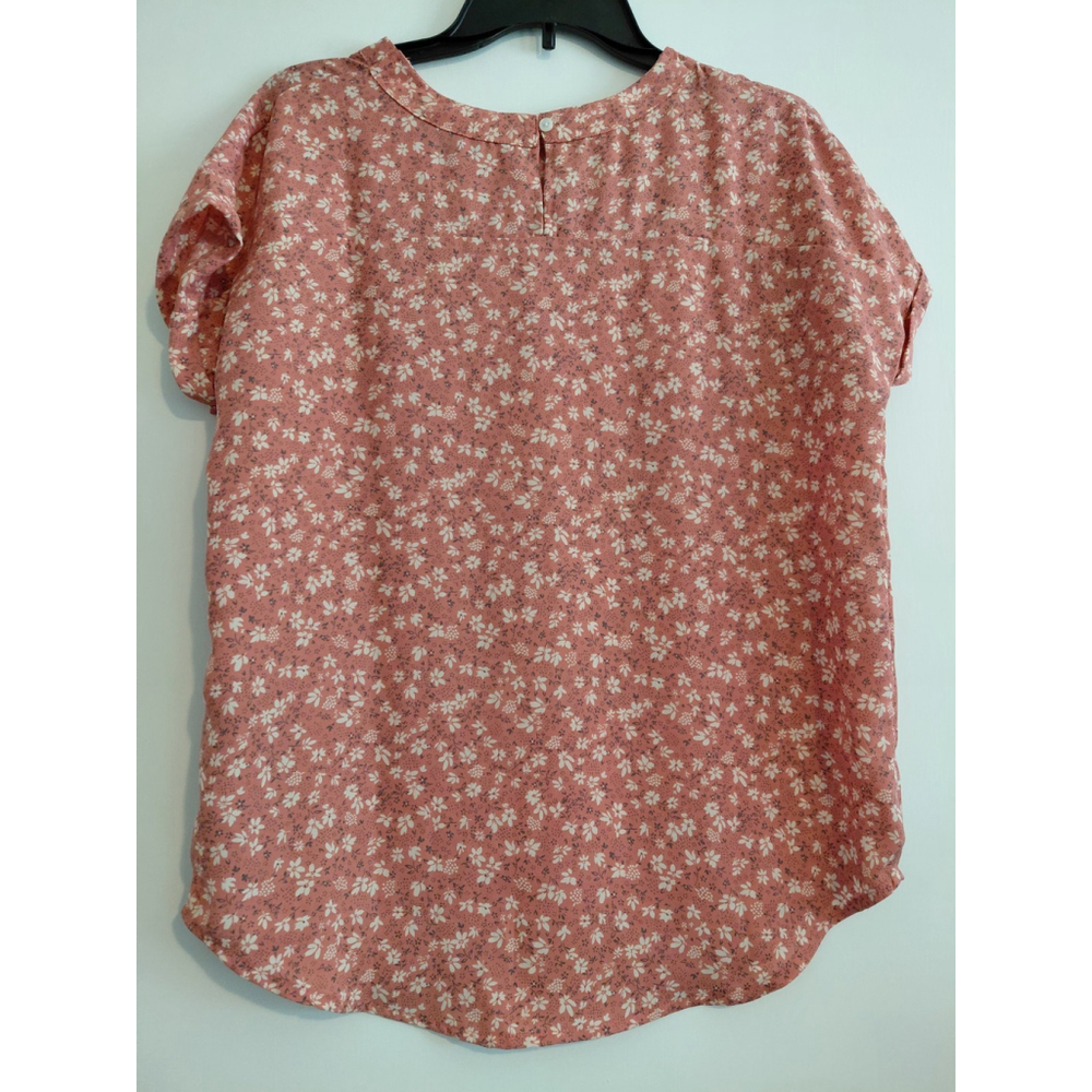 Buffalo David Bitton Ladies' Crewneck Short Sleeve Top Size Small Pink Floral S - Picture 3 of 4